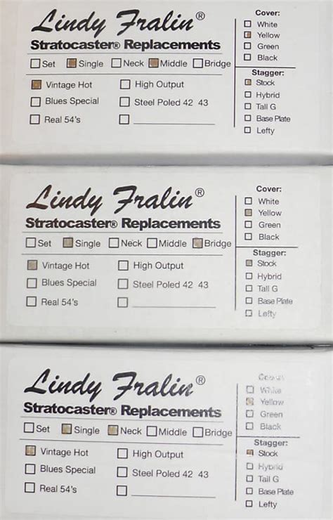 Lindy Fralin Vintage Hot Stratocaster Pickup Set Aged White Reverb