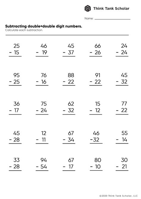 4th Grade Subtraction Worksheets Free Pdf Dewwool Worksheets Library