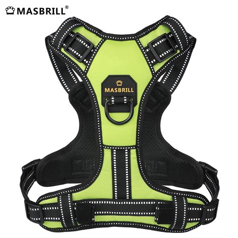 MASBRILL Reflective Dog Harness No Pull Dog Vest Harness With Handle