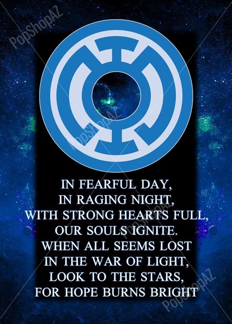 green lantern corps logo wall art framed blue lantern 5x7 Art | Green ...