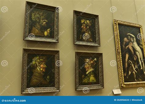 Tableau De Quatre Saisons De Giuseppe Arcimboldo Au Mus E Du Louvre