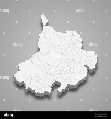 3d map of Santander is a department of Colombia Stock Vector Image ...