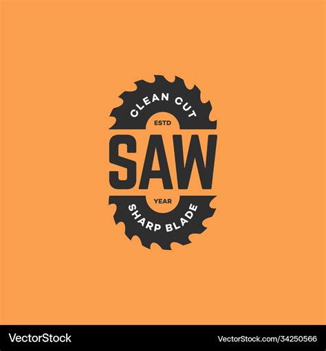 Saw Blades Logo Royalty Free Vector Image Vectorstock