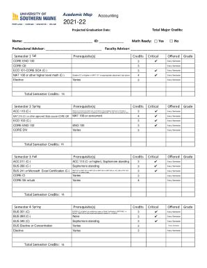 Fillable Online Usm Maine Accounting Bs Am Accessible Fax Email