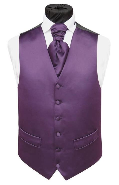 New Fashion Purple Satin Tweed Vests Herringbone British Style Custom