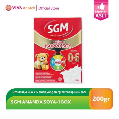 Jual Sgm Ananda Isopro Soy 1 Susu Formula Bayi 0 6 Bulan 200 Gram