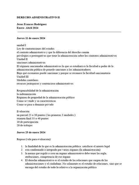 Derecho Administrativo Ii Pdf Regulación Ley Administrativa