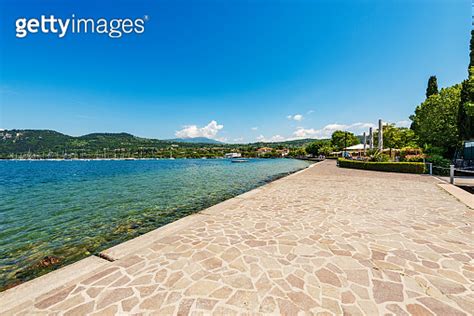 Lakeshore Of Lake Garda In The Small Village Of Bardolino Veneto Italy