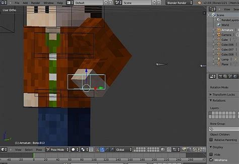 Minecraft blender rig IK Minecraft Map