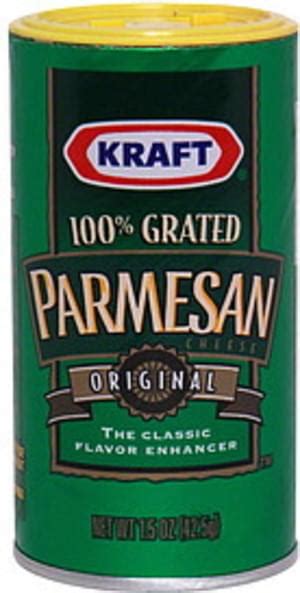 Kraft Grated Original Parmesan Cheese 15 Oz Nutrition Information