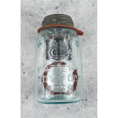 Masons Patent Nov 30th 1858 Glass Mason Jar