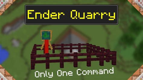 Ender Quarry In Minecraft 1 12 1 12 2 Only One Command YouTube