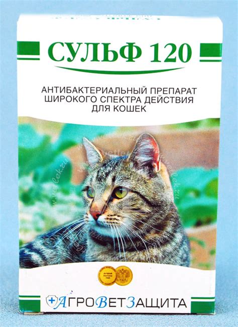 Сульф 120 для кошек, уп. 6 таб. купить в ветеринарном интернет-магазине ...