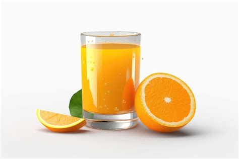 Premium Ai Image Glass Of Orange Juice Isolated On White Background Generative Ai