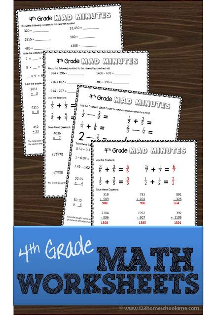 4th Grade Math Worksheets