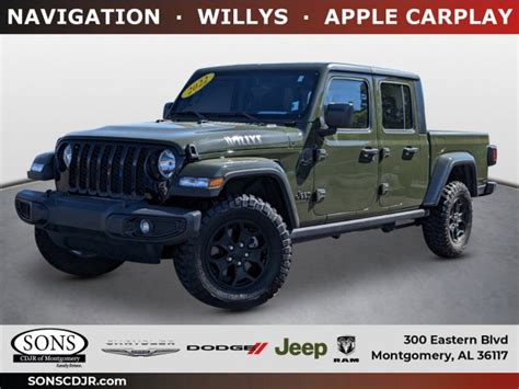 Certified Pre Owned Jeep Gladiator Willys Sport Crew Cab Pickup In