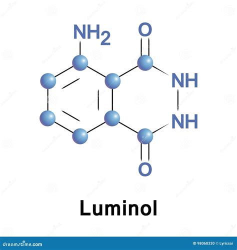 Luminol Chemical Chemiluminescence Stock Vector - Illustration of ... 