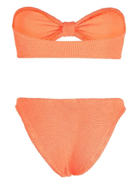 Hunza G Jean Strapless Bikini Set Farfetch