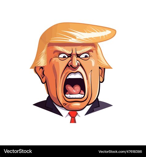 Funny Angry Donald J Trump Royalty Free Vector Image