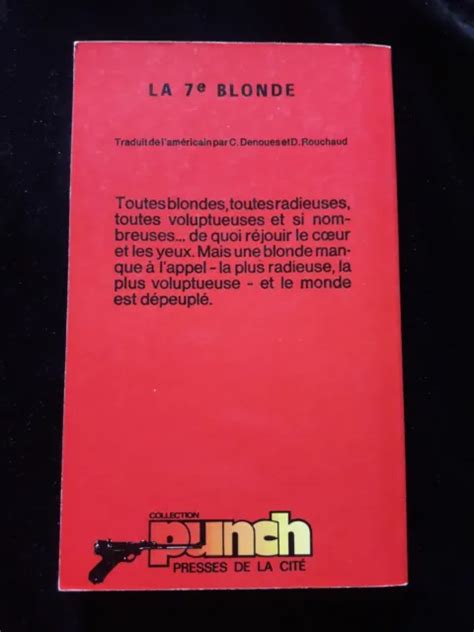 LA E BLONDE KELLEY ROOS N PUNCH LITTERATURE POLAR POLICIER CRIME EUR PicClick FR