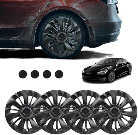 Hub Cap Compatible With Tesla Model Y 19 Inch Wheel Covers 4Pcs Matt