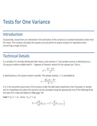 Sample Variance Calculator, PDF