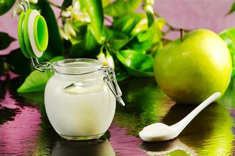 Premium Photo Green Apple Yogurt