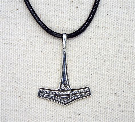 Romersdal Sterling Silver Thors Hammer Pendant Metalwork Style Etsy