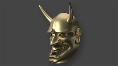 3D Model Japanese Traditional Noh Mask Hannya TurboSquid 1732705