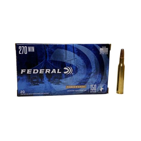 Federal Power Shok 270 Win 150gr Sp Box Of 20 270b Marstar Canada