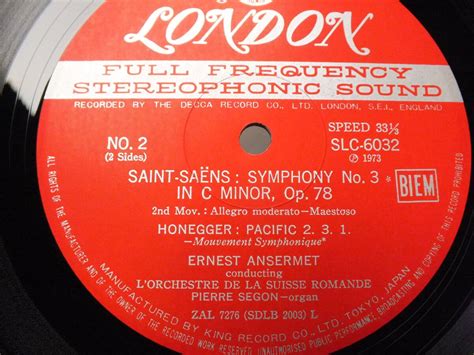 Yahoo!オークション - LP SLC 6032 エルネスト・アンセルメ サン・サー...