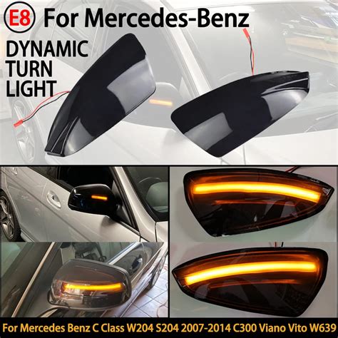 W Car Door Rear View Side Mirror Turn Signal Lights Light Lamps For