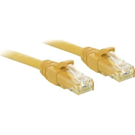 Cablu De Conectare La Retea Lindy RJ45 CAT 6 U UTP 30 Cm Galben