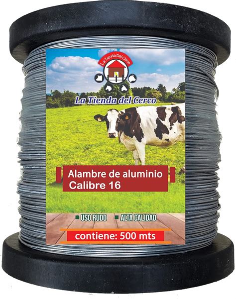 Alambre De Aluminio Calibre 16 Rollo Con 500 MTS Ideal Para Cerca