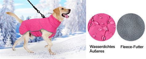 Heywean Hundemantel Winter Wasserdicht Hundejacke Mit D Ring Warm