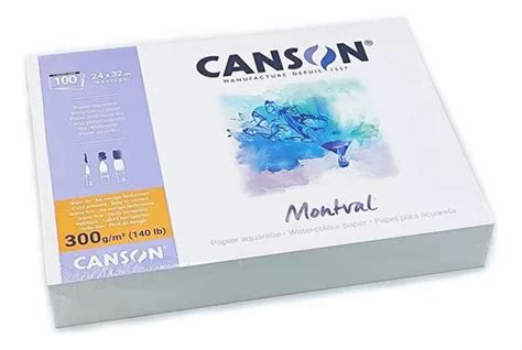 Bloco Aquarela Montval Canson A4 24cmx32cm 300g 100 Folhas