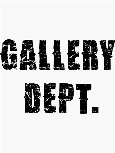 Gallery Dept Sticker By Chodesigner Redbubble