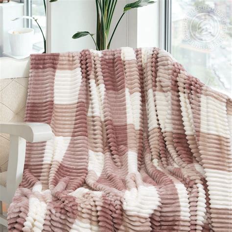 Плед "Квадро" Пудра недорого купить в интернет магазине