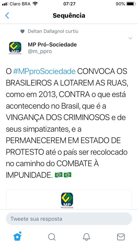 Dallagnol curte post chamando STF de vingança dos criminosos e