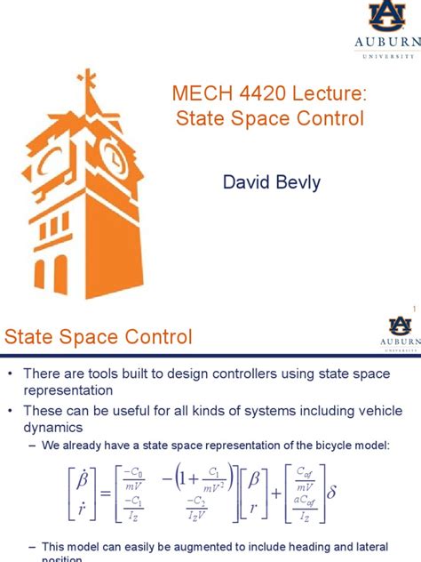 State Space Control | PDF | Eigenvalues And Eigenvectors | Control Theory