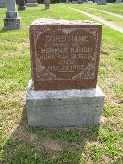 Christiane Wiseman Rauch 1848 1905 Memorial Find A Grave