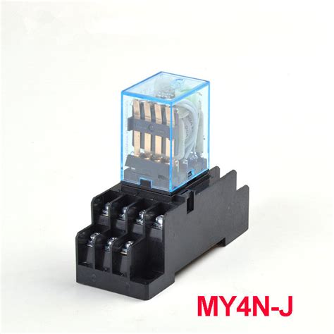 Rơ Le Điện Từ Siêu Nhỏ MY4NJ Rơle 4NO 4NC Cuộn Dây Điện Một Chiều 12V