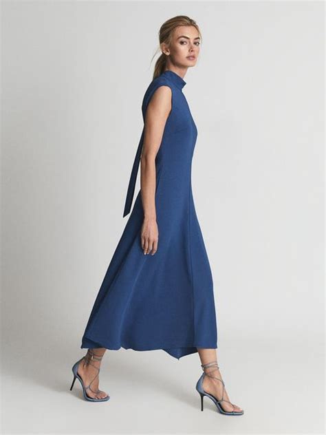 Reiss Livvy Open Back Midi Dress Reiss Rest Of Europe