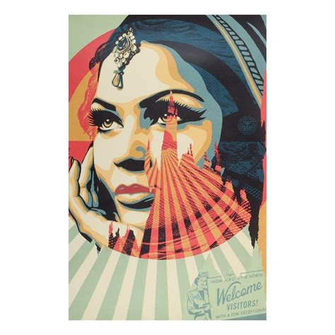 Obey Shepard Fairey Welcome Visitors Serigraphic Printing