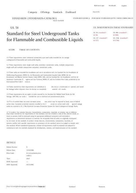 PDF UL Standard 58 Standard For Steel Underground Tanks For