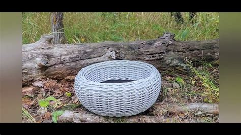 Плетеное из ротанга низкое кашпо или лежак для домашних животных. - YouTube