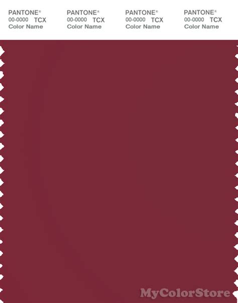 Pantone Smart 19 1934 Tcx Color Swatch Card Tibetan Red Polycolors