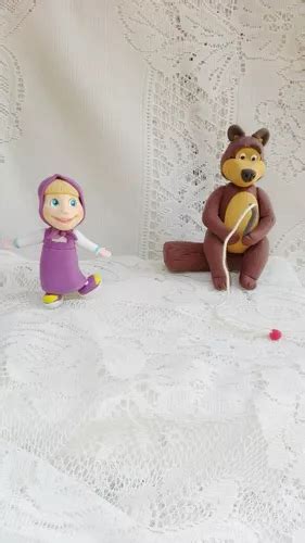 Masha Y Oso Porcelana Fria Adorno Torta En Venta En Capital Federal