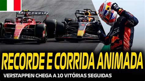 Gp It Lia Max Quebra Recorde Sainz Luta Bem E Disputas Na Frenagem