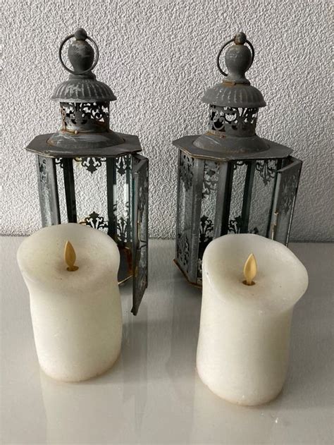 Laternen Shabby Chic Style Windlicht Inkl Led Kerzen Kaufen